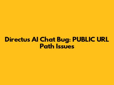 Directus AI Chat Bug: PUBLIC_URL Path Issues