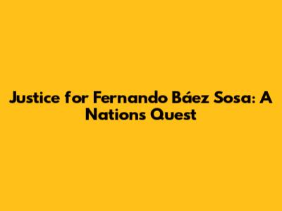 Justice for Fernando Báez Sosa: A Nation's Quest