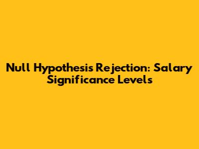 Null Hypothesis Rejection: Salary Significance Levels