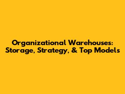 Organizational Warehouses: Storage, Strategy, & Top Models