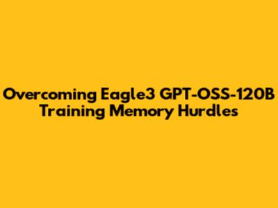 Overcoming Eagle3 GPT-OSS-120B Training Memory Hurdles