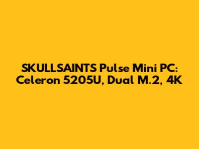 SKULLSAINTS Pulse Mini PC: Celeron 5205U, Dual M.2, 4K