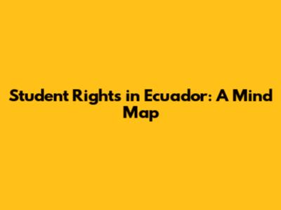 Student Rights in Ecuador: A Mind Map