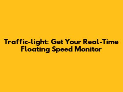 Traffic-light: Get Your Real-Time Floating Speed Monitor