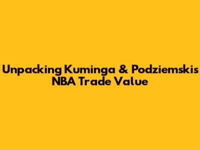 Unpacking Kuminga & Podziemski's NBA Trade Value