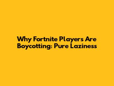 Why Fortnite Players Are Boycotting: 'Pure Laziness'